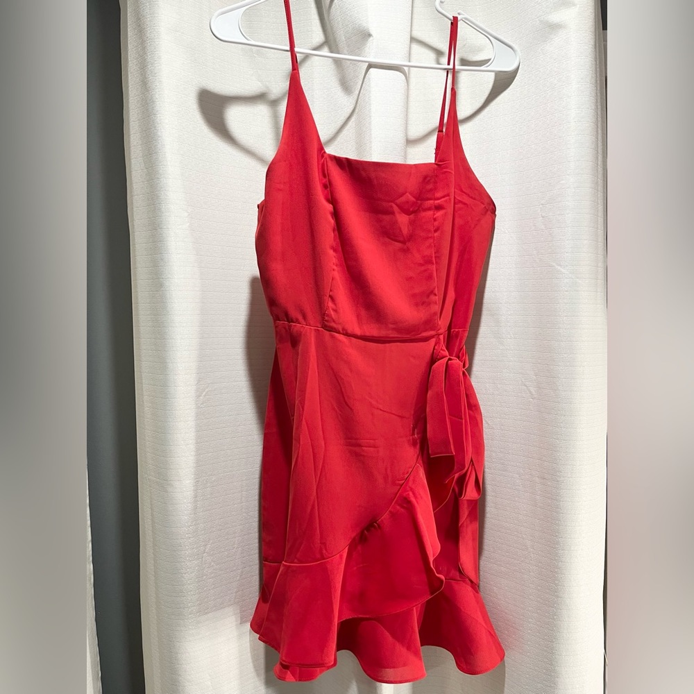 Red mini dress